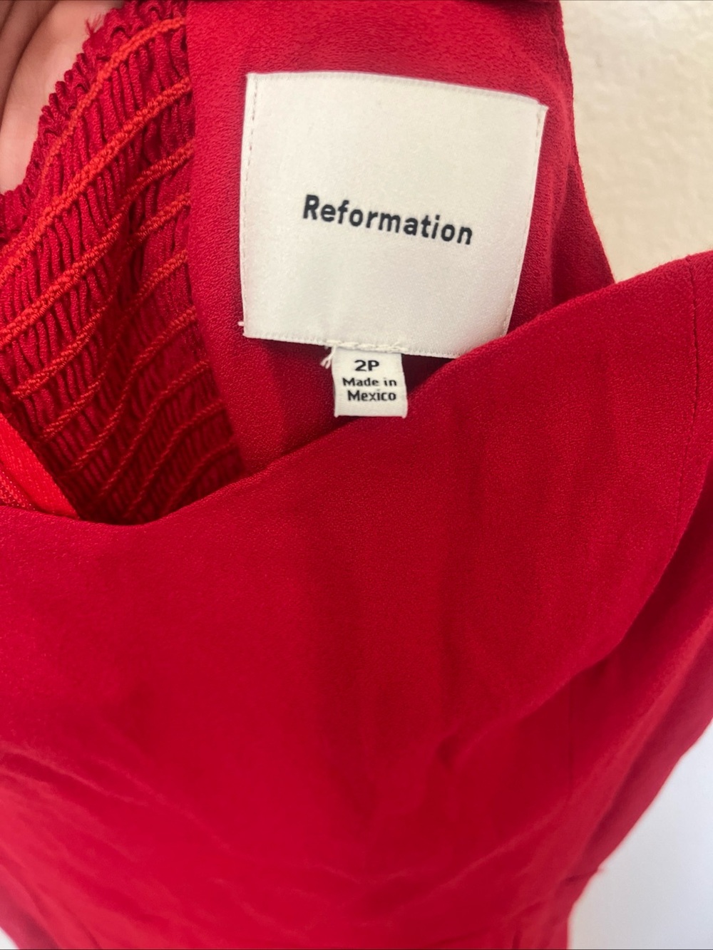 Reformation Bryson Midi Dress Cherry 2P Romantic Whimsical NWT flaws - Picture 10 of 10